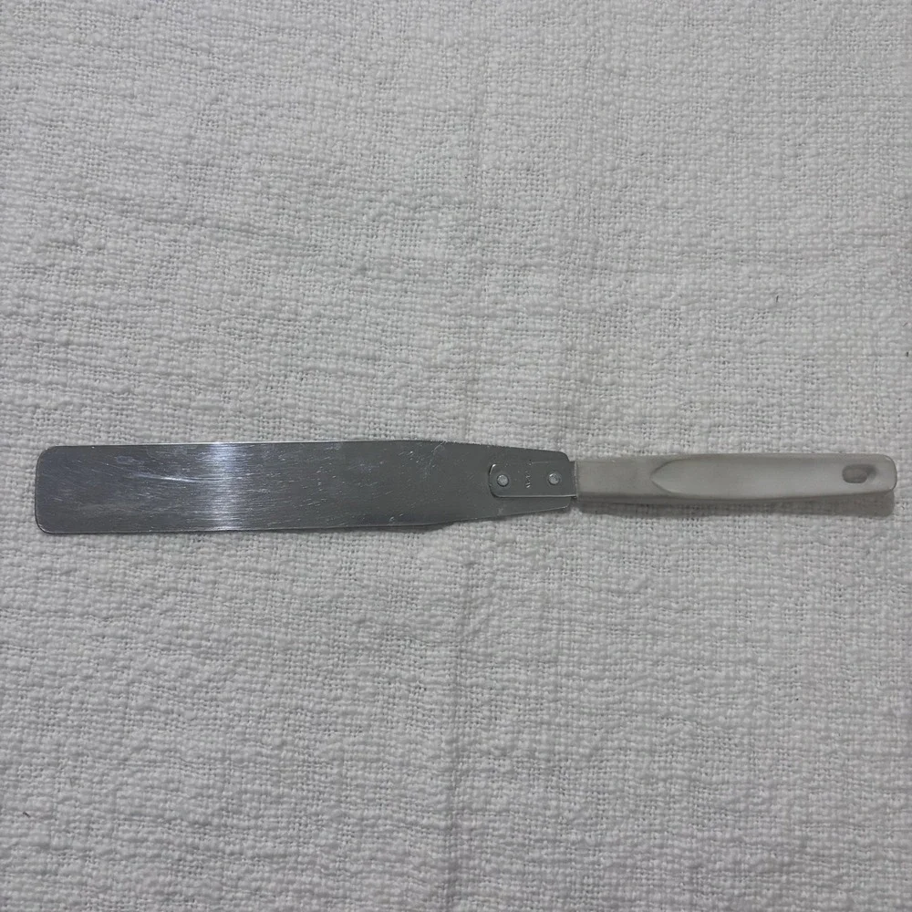ACE Utensil Stainless Steel Spatula‎ White Handle Floral Vintage Retro